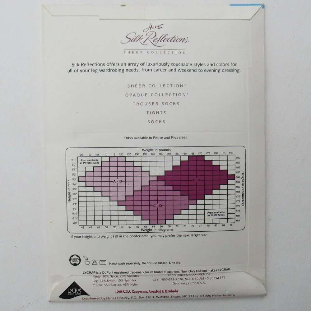 Hanes Silk Reflections Sheer Collection / Shimmer Control Top Pantyhose 4 Pair